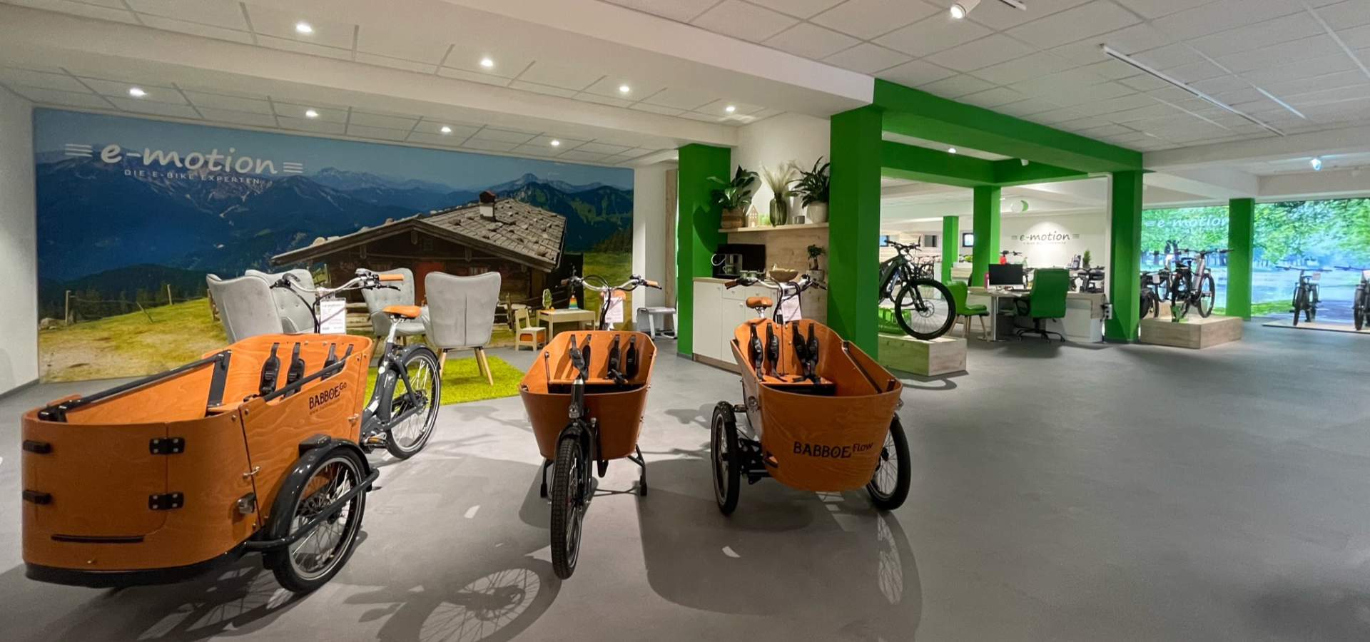 Cooler Fahrrad Ladenbau für die e-motion e-Bike Welt in Chemnitz